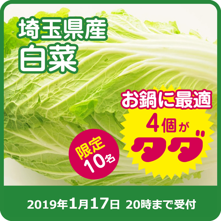 【おすそわけ】埼玉県産 白菜