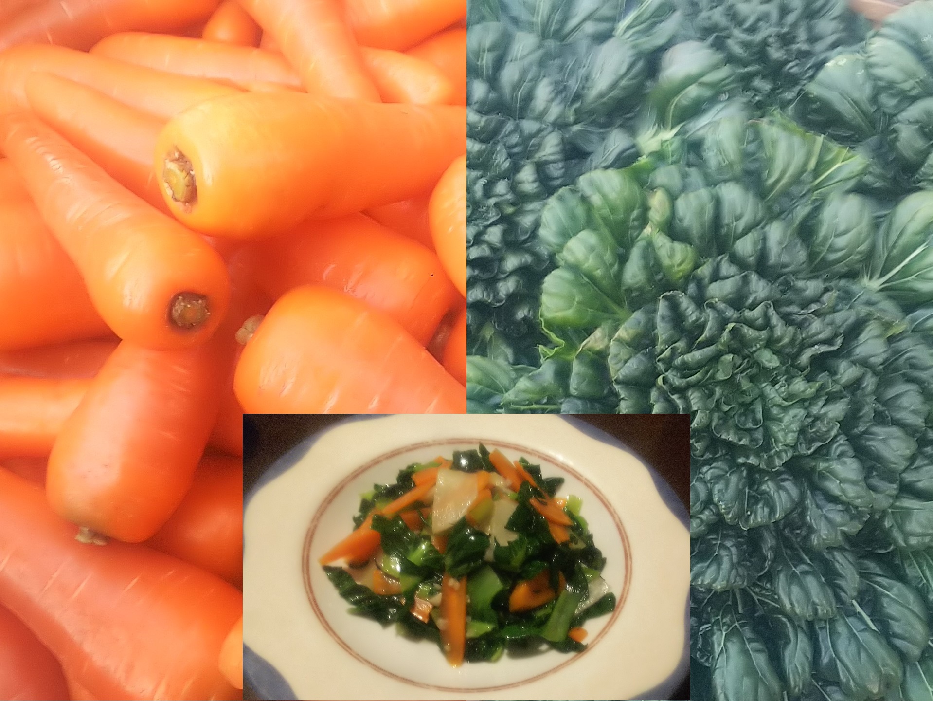 【野菜炒めに】人参4袋とターサイ4枚セット【わけあり】※関東甲信越、北陸、東海、東北地方向け