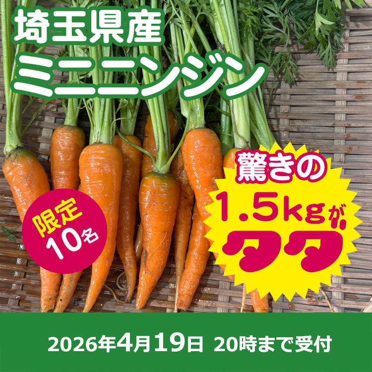 【プレゼント】ミニニンジン1.5kg