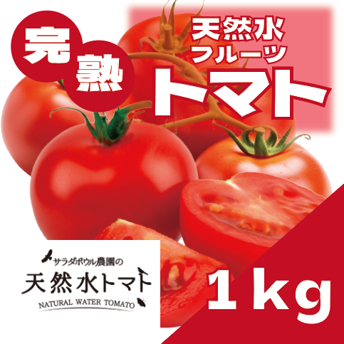 【天然水トマト!甘み・酸味・コク・香りのバランスがとれた中玉トマト!1㎏】