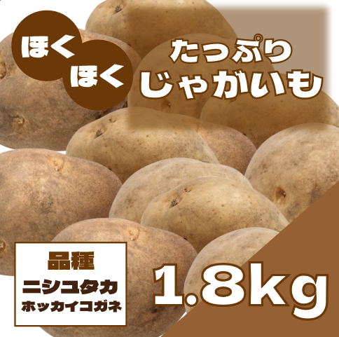 【ほくほく熟成じゃがいも!大玉!ニシユタカ・ほっかいこがね】