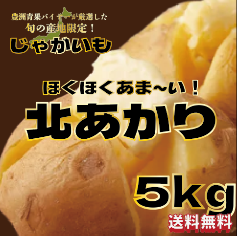 【大人気じゃがいも！北海道きたあかり！箱いっぱい！5㎏】豊洲市場仕入れ