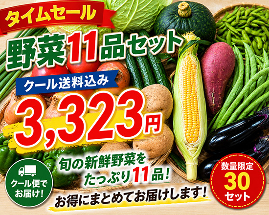 【タイムセール】7/18訳アリ野菜3323円！（北海道と九州の方）※送料込み※